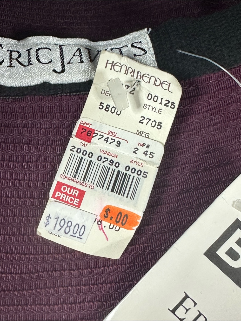 Vintage Eric Javits BUCKET Hat Burgundy NWT - Picture 3 of 10